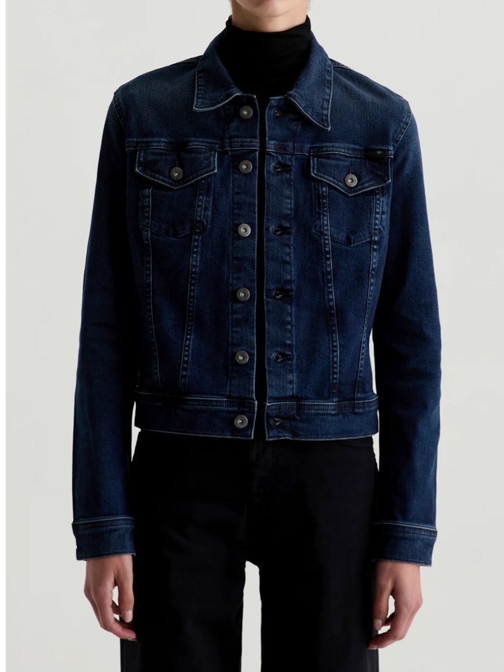AG Adriano Goldschmied Robyn Denim Jacket Side Effect Blue Women’s XS $228